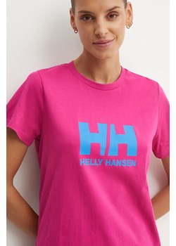 Helly Hansen t-shirt bawełniany damski kolor różowy ze sklepu ANSWEAR.com w kategorii Bluzki damskie - zdjęcie 174817477