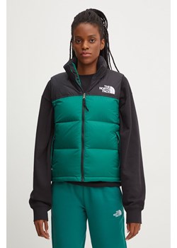 The North Face bezrękawnik puchowy 1996 Retro Nuptse damski kolor zielony zimowy NF0A3XEPNL11 ze sklepu PRM w kategorii Kamizelki damskie - zdjęcie 174818278