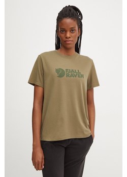 Fjallraven t-shirt Fjällräven Logo Tee W damski kolor zielony F87146.620 ze sklepu PRM w kategorii Bluzki damskie - zdjęcie 174818357