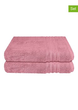 Schiesser Ręczniki prysznicowe (2 szt.) "Milano" w kolorze jasnoróżowym ze sklepu Limango Polska w kategorii Ręczniki - zdjęcie 174820587