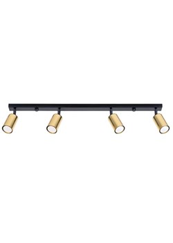 Lampa sufitowa punktowa na listwie czarny + złoty - A574 S2-T48 ze sklepu Edinos.pl w kategorii Lampy podłogowe - zdjęcie 174833356