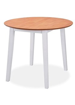 Okrągły stół składany - biały + brąz L0-P70 ze sklepu Edinos.pl w kategorii Stoły - zdjęcie 174833447