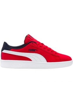 Buty Puma Smash v2 Buck High Risk Jr 365182 07 czerwone ze sklepu ButyModne.pl w kategorii Trampki dziecięce - zdjęcie 174835358