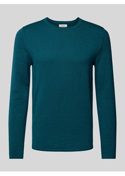 Sweter z dzianiny o kroju regular fit ze zrolowanymi ściągaczami ze sklepu Peek&Cloppenburg  w kategorii Swetry męskie - zdjęcie 174838198