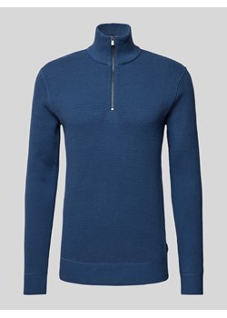 Sweter z dzianiny ze stójką model ‘BLUCHRISTER’ ze sklepu Peek&Cloppenburg  w kategorii Swetry męskie - zdjęcie 174838199