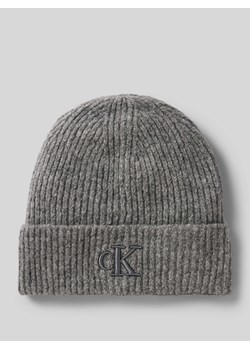 Czapka beanie z wyhaftowanym logo model ‘THICK’ ze sklepu Peek&Cloppenburg  w kategorii Czapki zimowe damskie - zdjęcie 174838208