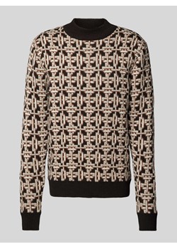 Sweter z dzianiny ze stójką model ‘Zayn’ ze sklepu Peek&Cloppenburg  w kategorii Swetry męskie - zdjęcie 174838259