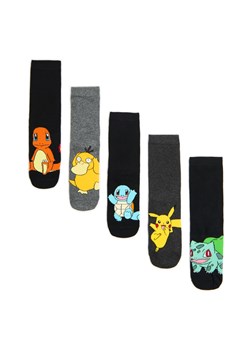 Cropp - 5 pack skarpet Pokémon - czarny ze sklepu Cropp w kategorii Skarpetki męskie - zdjęcie 174843577