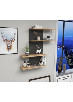 Scandinavia Concept Regał ścienny w kolorze czarno-brązowym - 65 x 96 x 19 cm ze sklepu Limango Polska w kategorii Regały i witryny - zdjęcie 174845638