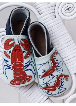 Lait et Miel Skórzane buty w kolorze błękitno-czerwonym do raczkowania ze sklepu Limango Polska w kategorii Buciki niemowlęce - zdjęcie 174845746