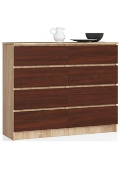 Komoda do salonu dąb sonoma + wenge - Stigio 3X ze sklepu Edinos.pl w kategorii Komody - zdjęcie 174849435