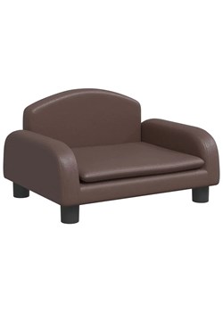 Brązowa sofa dla chłopca ze sztucznej skóry - Velira 3X ze sklepu Edinos.pl w kategorii Meble dziecięce - zdjęcie 174849586