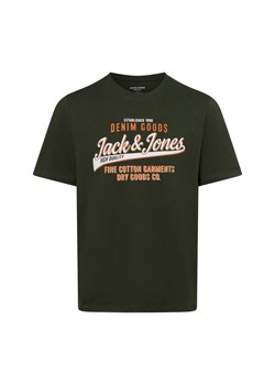 Jack & Jones Koszulka męska - JJELogo Mężczyźni Bawełna zielony nadruk ze sklepu vangraaf w kategorii T-shirty męskie - zdjęcie 174850086