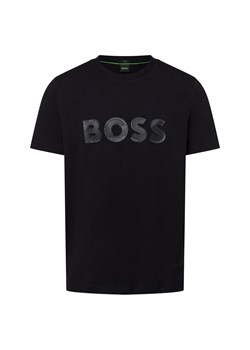 BOSS Green Koszulka męska - Tee Jagged 1 Mężczyźni Bawełna czarny nadruk ze sklepu vangraaf w kategorii T-shirty męskie - zdjęcie 174850088