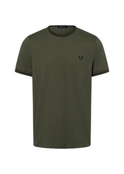 Fred Perry T-shirt męski Mężczyźni Bawełna granatowy jednolity ze sklepu vangraaf w kategorii T-shirty męskie - zdjęcie 174850315