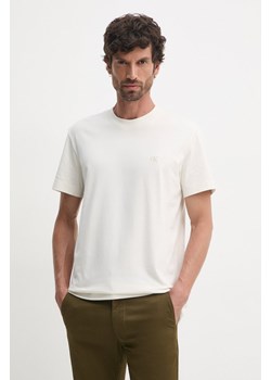 Calvin Klein Jeans t-shirt bawełniany męski kolor biały gładki J30J326683 ze sklepu ANSWEAR.com w kategorii T-shirty męskie - zdjęcie 174851256