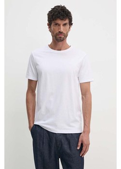 Hackett London t-shirt bawełniany męski kolor biały gładki HM500775 ze sklepu ANSWEAR.com w kategorii T-shirty męskie - zdjęcie 174851299