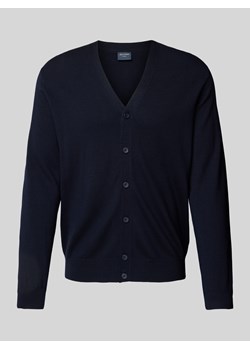 Kurtka z dzianiny o kroju slim fit z listwą guzikową ze sklepu Peek&Cloppenburg  w kategorii Swetry męskie - zdjęcie 174851587