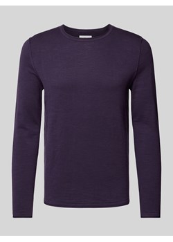 Sweter z dzianiny o kroju regular fit ze zrolowanymi ściągaczami ze sklepu Peek&Cloppenburg  w kategorii Swetry męskie - zdjęcie 174851628