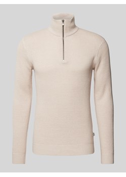 Sweter z dzianiny ze stójką model ‘BLUCHRISTER’ ze sklepu Peek&Cloppenburg  w kategorii Swetry męskie - zdjęcie 174851688