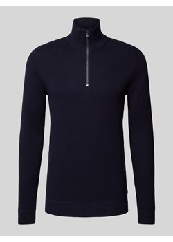 Sweter z dzianiny ze stójką model ‘BLUCHRISTER’ ze sklepu Peek&Cloppenburg  w kategorii Swetry męskie - zdjęcie 174851885