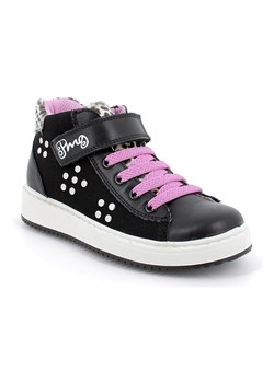 Primigi Skórzane sneakersy w kolorze czarno-jasnoróżowym ze sklepu Limango Polska w kategorii Buty sportowe dziecięce - zdjęcie 174853426