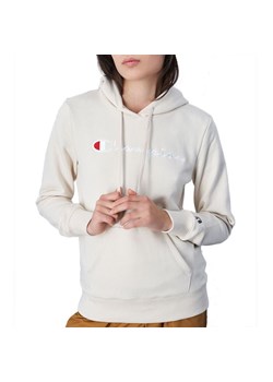 Bluza Champion Embroidered Big Script Logo Hoodie 117111-YS137 - beżowa ze sklepu streetstyle24.pl w kategorii Bluzy damskie - zdjęcie 174853865