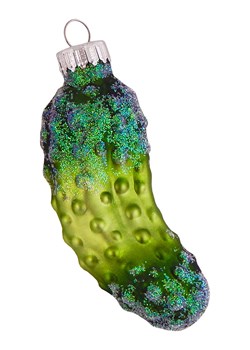Krebs Glas Lauscha Bombka w kolorze zielonym - dł. 7 cm ze sklepu Limango Polska w kategorii Dekoracje bożonarodzeniowe - zdjęcie 174855438