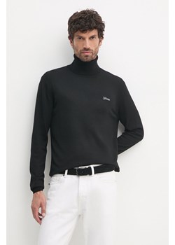 Guess sweter z domieszką wełny EBENEZER męski kolor czarny lekki z golferm M4BR05.Z3H82 ze sklepu ANSWEAR.com w kategorii Swetry męskie - zdjęcie 174859007