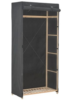 Grafitowa szafa tekstylna do garderoby - Erivox 4X ze sklepu Edinos.pl w kategorii Szafy - zdjęcie 174860055