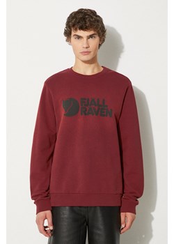 Fjallraven bluza bawełniana Logo Sweater męska kolor czerwony  F84142 ze sklepu PRM w kategorii Bluzy męskie - zdjęcie 174870396