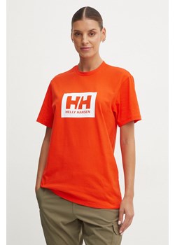 Helly Hansen t-shirt bawełniany TOKYO kolor pomarańczowy z nadrukiem 53285 ze sklepu PRM w kategorii T-shirty męskie - zdjęcie 174870756