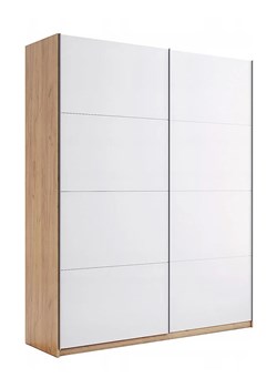 Nowoczesna szafa przesuwna dąb craft + biały N9-P10 ze sklepu Edinos.pl w kategorii Szafy - zdjęcie 174880619