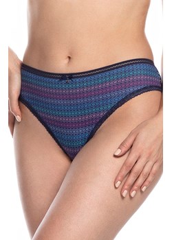 Bawełniane figi damskie bikini 2-pack  L-1472BI, Kolor granatowy-wzór, Rozmiar L, LAMA ze sklepu Primodo w kategorii Majtki damskie - zdjęcie 174898095