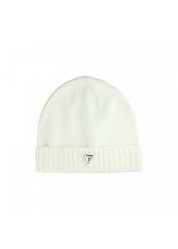 Damska czapka zimowa Guess Beanie Sweater - biała ze sklepu Sportstylestory.com w kategorii Czapki zimowe damskie - zdjęcie 174921957