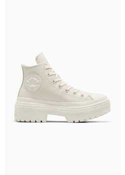 Converse trampki skórzane Chuck Taylor All Star Lugged Heel damskie kolor biały A10370C ze sklepu PRM w kategorii Trampki damskie - zdjęcie 174923417