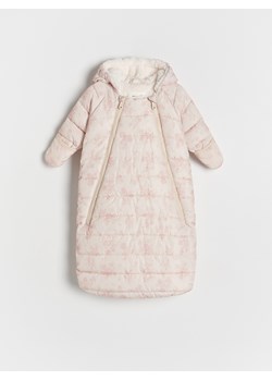 Reserved - Ocieplany śpiworek w kwiaty - beżowy ze sklepu Reserved w kategorii Odzież dla niemowląt - zdjęcie 174925779