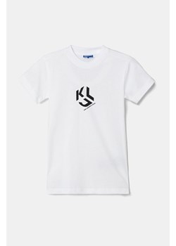 Karl Lagerfeld Jeans t-shirt bawełniany damski kolor biały 246J1711 ze sklepu ANSWEAR.com w kategorii Bluzki damskie - zdjęcie 174926709