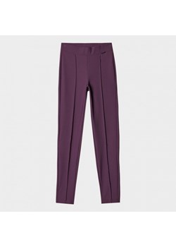 Damskie legginsy basic 4F 4FRAW24TTIGF225 - fioletowe ze sklepu Sportstylestory.com w kategorii Spodnie damskie - zdjęcie 174927627