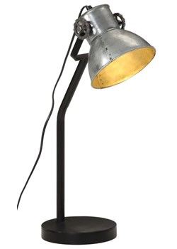 Srebrna retro lampa na biurko M001 - Nona ze sklepu Edinos.pl w kategorii Lampy stołowe - zdjęcie 174929299