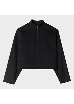 Damska bluza dresowa nierozpinana bez kaptura 4F 4FWAW24TSWSF1337 - czarna ze sklepu Sportstylestory.com w kategorii Bluzy damskie - zdjęcie 174936687