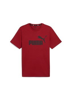 PUMA T-Shirt męski Logo Essential+ bordowy ze sklepu taniesportowe.pl w kategorii T-shirty męskie - zdjęcie 174939218