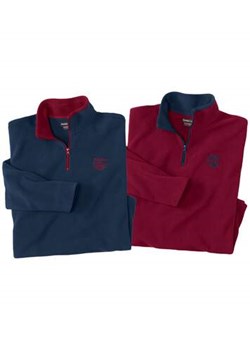 Zestaw 2 swetrów z mikropolaru Outdoor ze sklepu Atlas For Men w kategorii Swetry męskie - zdjęcie 174939359
