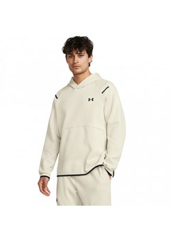 Męska bluza treningowa nierozpinana z kapturem Under Armour UA Unstoppable Flc HD - beżowa ze sklepu Sportstylestory.com w kategorii Bluzy męskie - zdjęcie 174942545