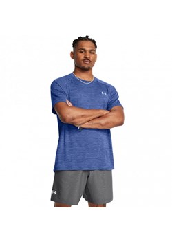 Męska koszulka treningowa Under Armour UA Tech Textured SS - niebieska ze sklepu Sportstylestory.com w kategorii T-shirty męskie - zdjęcie 174942587