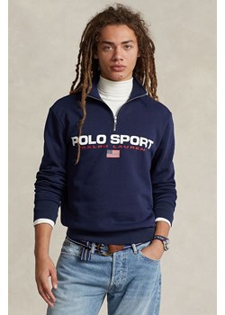 Polo Ralph Lauren bluza męska kolor granatowy z nadrukiem ze sklepu ANSWEAR.com w kategorii Bluzy męskie - zdjęcie 174944398