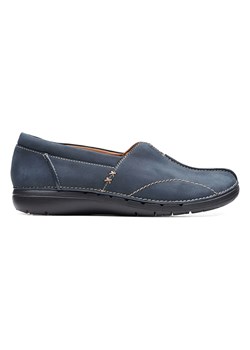 Clarks Skórzane slippersy &quot;Un Loop Stride&quot; w kolorze niebieskim ze sklepu Limango Polska w kategorii Półbuty damskie - zdjęcie 174946299