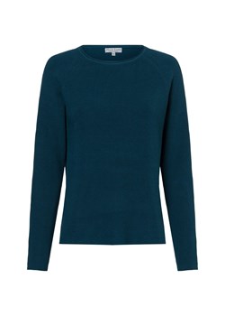 Marie Lund Sweter damski z dzianiny Kobiety Bawełna petrol jednolity ze sklepu vangraaf w kategorii Swetry damskie - zdjęcie 174947226