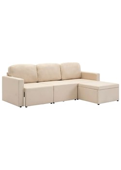 Rozkładana sofa modułowa ciemnokremowa - Odi 4Q ze sklepu Edinos.pl w kategorii Sofy i kanapy - zdjęcie 174961097