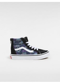 Vans Skórzane sneakersy &quot;SK8-Hi Zip&quot; w kolorze czarnym ze wzorem ze sklepu Limango Polska w kategorii Trampki dziecięce - zdjęcie 174971087